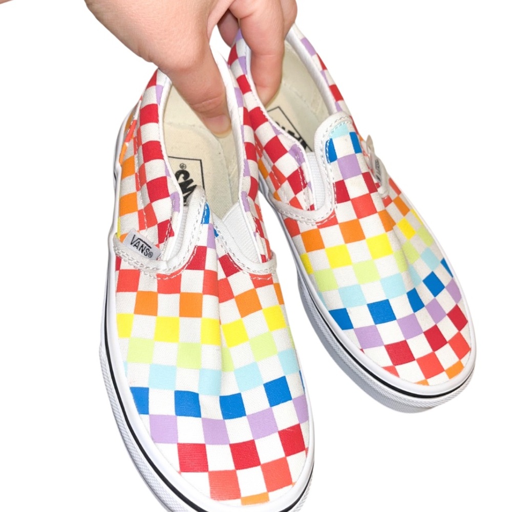 Vans Kids' Multicolor Checkered Slip-On Shoes
